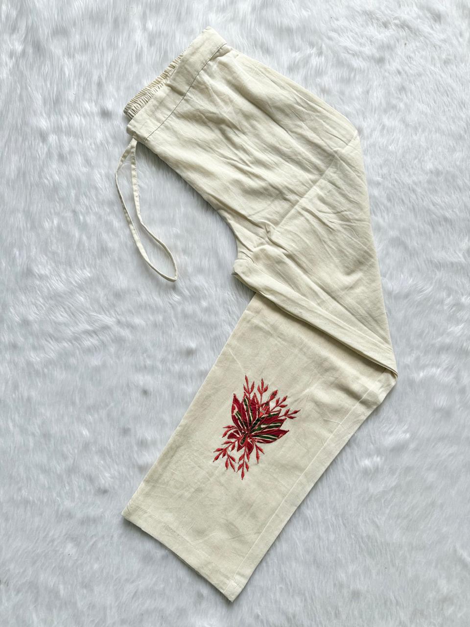 Mustard Floral Printed Short Kurti Co-Ord Set with Embroidered Pants