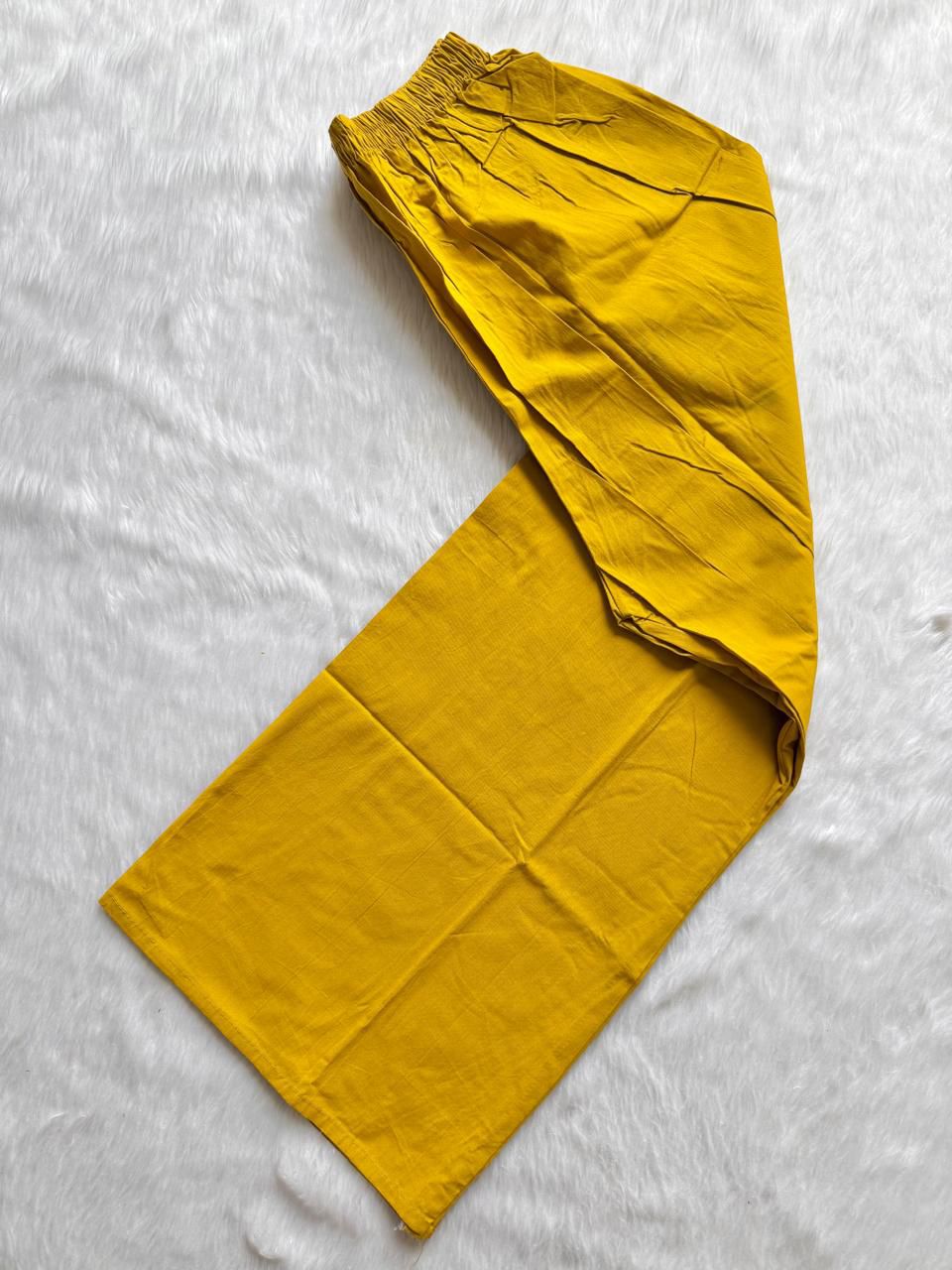 Bandhej Block Print Cotton Kurti Palazzo & Dupatta Set - Yellow