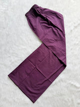 Bandhej Block Print Cotton Kurti Palazzo & Dupatta Set - Purple