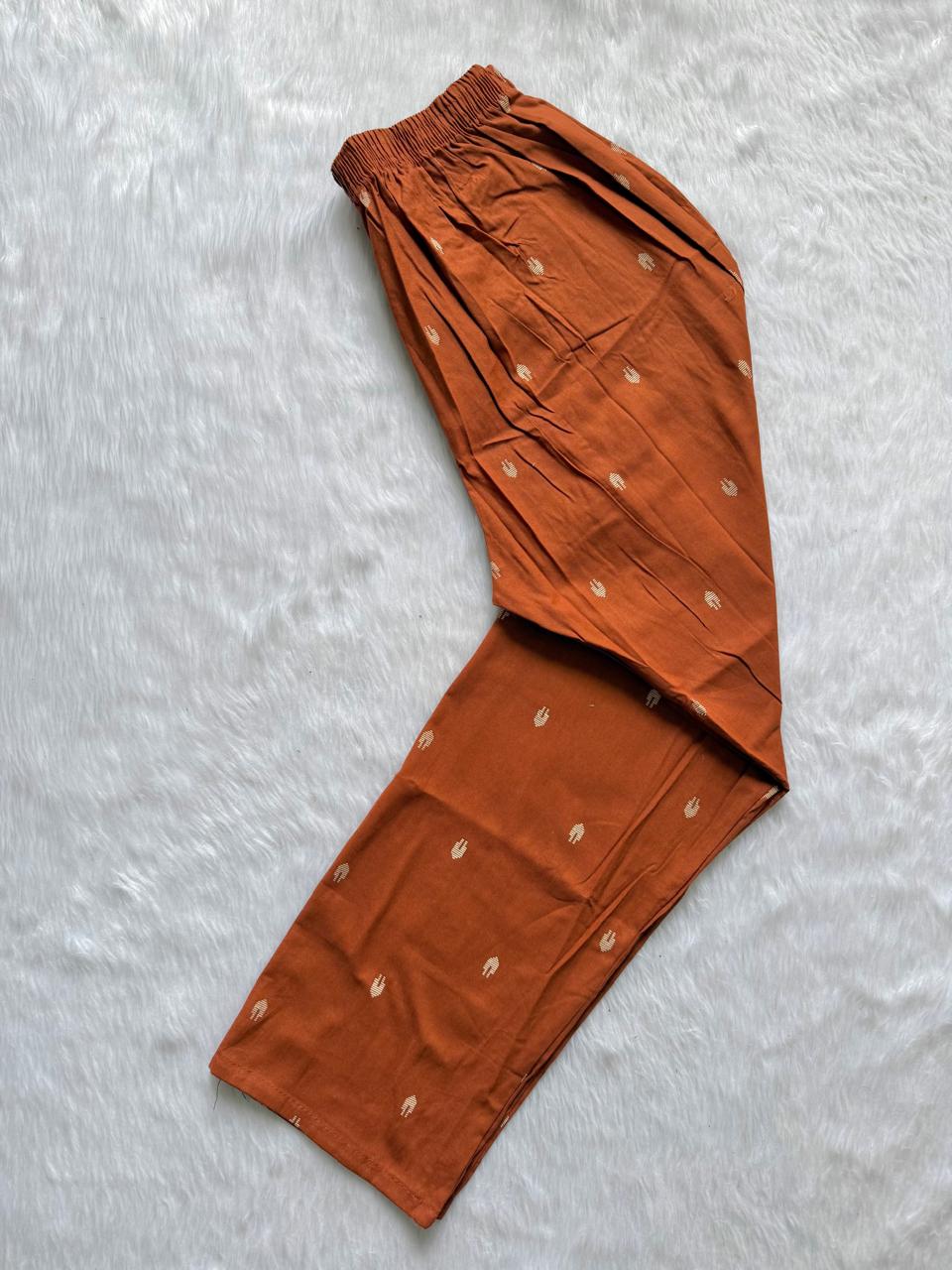 Rust Orange Cotton A-Line Co-ord Set