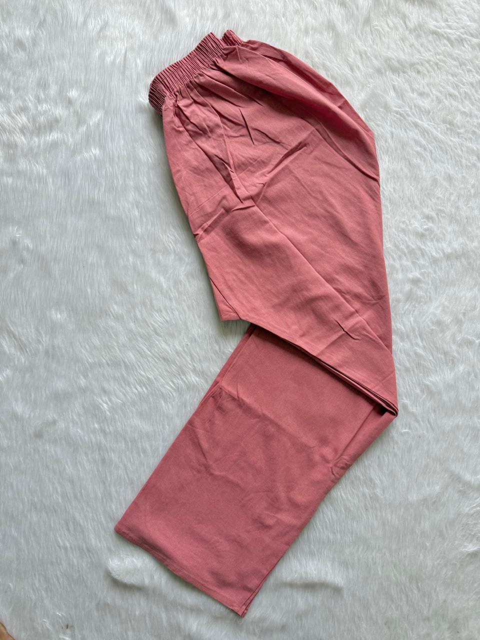 Dusty Pink Cotton Thread Work Co-ord Set