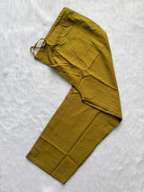 Mustard Floral Printed Cotton Kurti Pant Dupatta Set