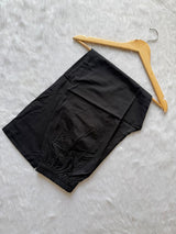 Straight Cotton Kurti Pant Dupatta Set - Black