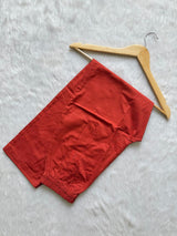 Straight Cotton Kurti Pant Dupatta Set - Red