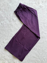 Purple Cotton Printed Kurti with Palazzo Co-ord Set