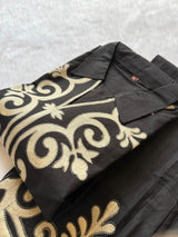 Black Embroidered Cotton Co-ord Set