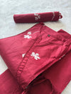 Red Cotton Printed Kurti Pant & Dupatta Set