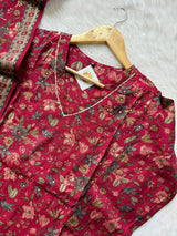 Premium Muslin Floral Printed Kurti Pant & Dupatta Set