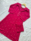 Hot Pink Cotton A-Line Co-ord Set