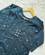 Slate Blue Cotton A-Line Co-ord Set