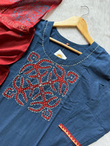 Handcrafted Appliqué Work 3-Piece Ethnic Suit Set