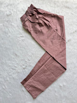 Dusty Pink Pure Tissue Shimmer Silk Embroidered Kurti Pant Dupatta Set