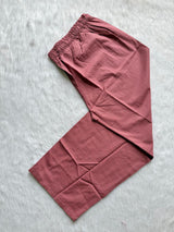 Rose Pink Cotton Printed Kurta Pant with Embroidered Neckline & Dupatta Set