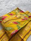 Mustard Yellow Floral Printed Kurti Pant Set